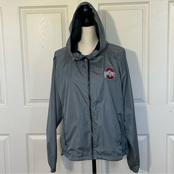 The Ohio State Gray Hooded Windbreaker by J. America, XL - Picture 4 of 15